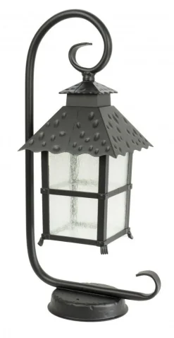 Best SU-MA Rustikale Sockelleuchte MONTREAL Schwarz 53cm E27