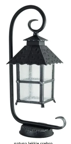 Best SU-MA Rustikale Sockelleuchte MONTREAL Schwarz 53cm E27