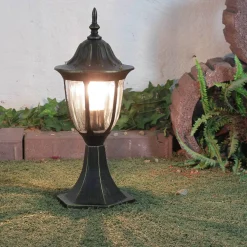 Easylight Rustikale Sockelleuchte MILANO Gold Antik 40cm hoch* Rustikale Lampen|Wegeleuchten