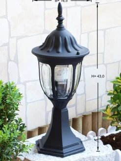Rabalux Rustikale Sockelleuchte MILANO Schwarz 43cm IP43* Rustikale Lampen|Wegeleuchten