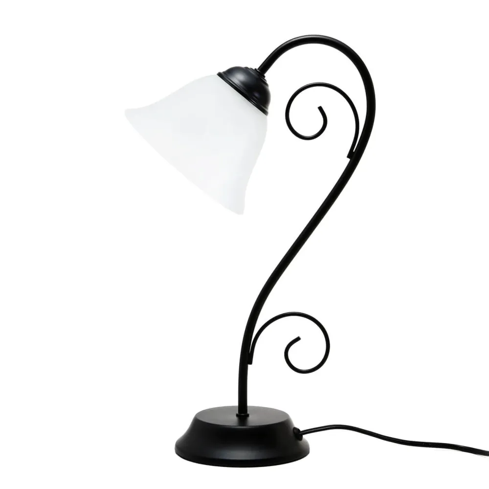 Easylight Rustikale Tischlampe Schwarz Alabaster H:43cm ATHEN