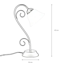 Easylight Rustikale Tischlampe Schwarz Alabaster H:43cm ATHEN