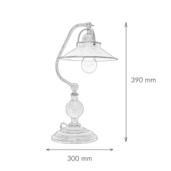 Clearance Giovanni Battista Rustikale Tischleuchte Country Premium