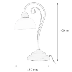 Trio Reality Rustikale Tischleuchte Country rostfarbig* Glaslampen|Rustikale Lampen