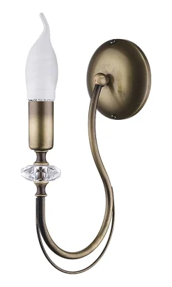 Sale Jupiter Rustikale Wandlampe in Messing Metall H:31 cm E14 Antik