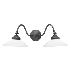 Discount Giovanni Battista Rustikale Wandlampe SOFIA Messing Glas 2-flammig schwenkbar