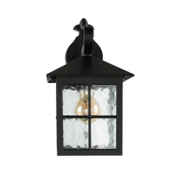 SU-MA Rustikale Wandlaterne BAARLE IP43 Ornamentglas* Metall Lampen|Rustikale Lampen