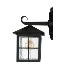 SU-MA Rustikale Wandlaterne BAARLE IP43 Ornamentglas* Metall Lampen|Rustikale Lampen