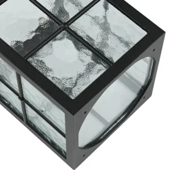 SU-MA Rustikale Wandlaterne BAARLE IP43 Ornamentglas* Metall Lampen|Rustikale Lampen