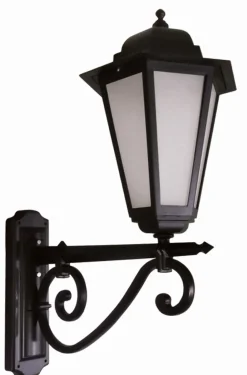 New Lido Rustikale Wandlaterne BRIANA Schwarz H:80cm groß