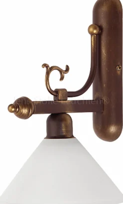 New Nowodvorski Rustikale Wandleuchte Agathe Braun-Gold