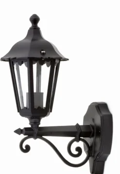 Outlet Lido Rustikale Wandleuchte Außen Schwarz E27 IP44 Außenlampe
