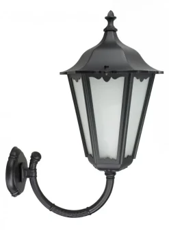 SU-MA Rustikale Wandleuchte Außen Schwarz Aluminium Glas* Außenleuchten Antik|Gartenlaternen