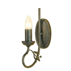 Elstead Rustikale Wandleuchte GOTICA 6 Schwarz Gold Lampe* Wandleuchten|Rustikale Lampen