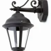New Lido Rustikale Wandleuchte IP44 Aluminium Schwarz E27