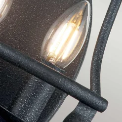 Online Elstead Rustikale Wandleuchte Metall 41,8 cm Shabby Grau 2x E14