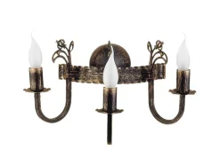 Jupiter Rustikale Wandleuchte Metall in Messing E14 3-flammig* Wandleuchten|Rustikale Lampen