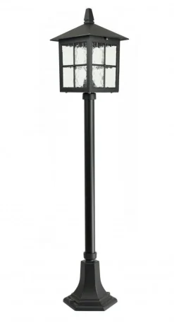 SU-MA Rustikale Wegeleuchte BAARLE Schwarz IP43* Außenleuchten Antik|Gartenlaternen