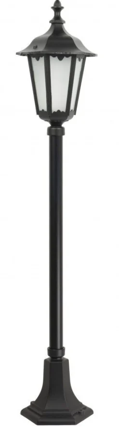SU-MA Rustikale Wegeleuchte DILSEN Schwarz 106cm IP43* Außenleuchten Antik|Gartenlaternen