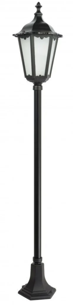 SU-MA Rustikale Wegeleuchte Schwarz 164cm IP43 E27* Außenleuchten Antik|Gartenlaternen