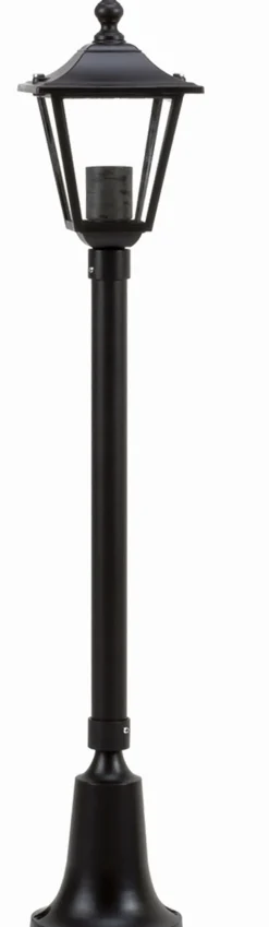 Lido Rustikale Wegeleuchte Schwarz IP44 72cm E27 Aluminium* Außenleuchten Antik|Gartenlaternen