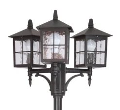 SU-MA Rustikale Wegeleuchte Schwarz 180-280cm IP43 E27* Außenleuchten Antik|Gartenlaternen