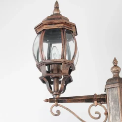 Best Easylight Rustikaler Kandelaber BREST Kupfer Antik 2 armig E27