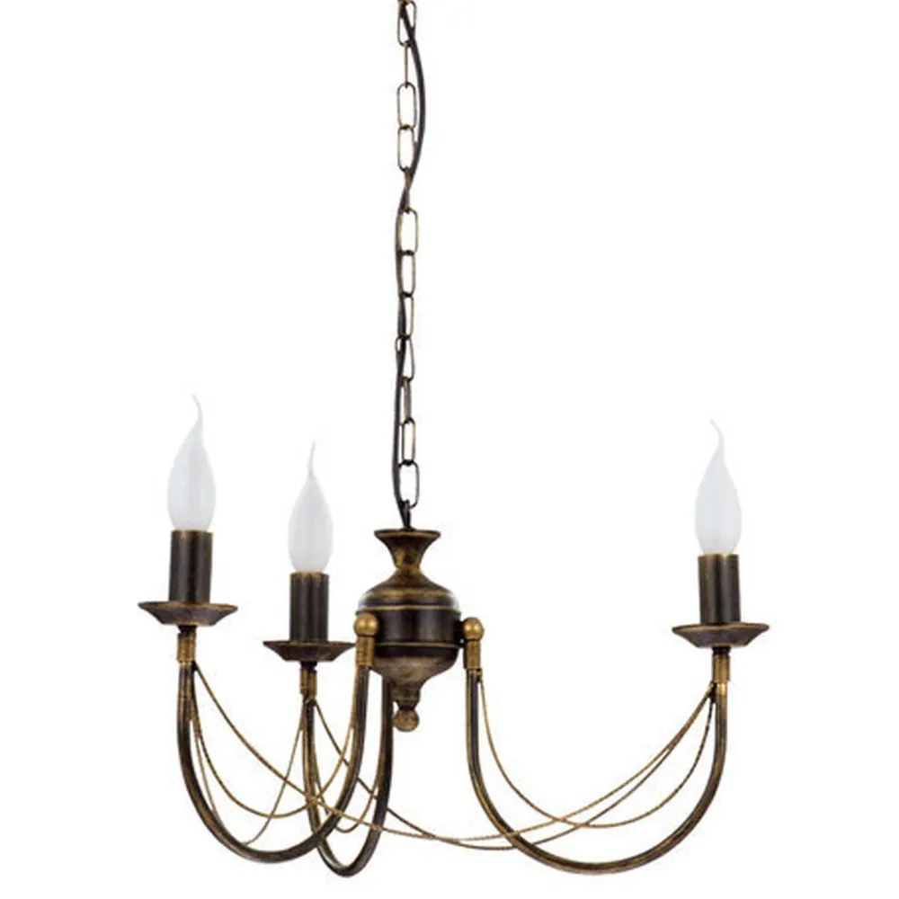 Hot Nowodvorski Rustikaler Kronleuchter Ares 3-flammig