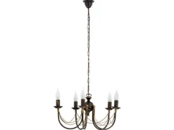 Nowodvorski Rustikaler Kronleuchter Ares 5-flammig* Hängelampen|Esszimmer Lampen
