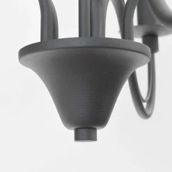 Sollux Rustikaler Kronleuchter Schwarz 5-armig E14 FIORANO