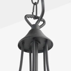 Sollux Rustikaler Kronleuchter Schwarz 5-armig E14 FIORANO