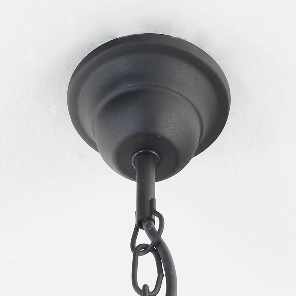 Sollux Rustikaler Kronleuchter Schwarz 5-armig E14 FIORANO