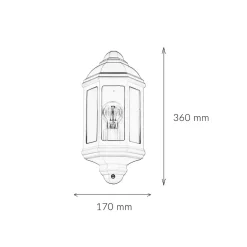 Searchlight Schiffslampe Außenleuchte Wand Laterne flach weiß* Rustikale Lampen|Maritime Lampen