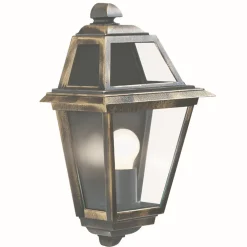 Searchlight Schiffslampe Laterne für Außen schwarz gold maritim