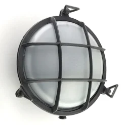 Andromeda Schiffslampe Messing massiv Glas rund D: 24 cm IP64* Außenwandleuchten|Feuchtraumleuchten