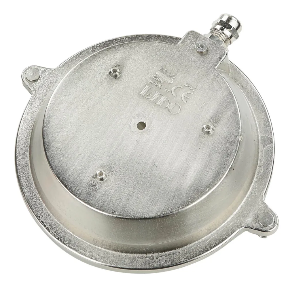 Discount Lido Schiffslampe Messing Riffelglas IP64 rostfrei rund