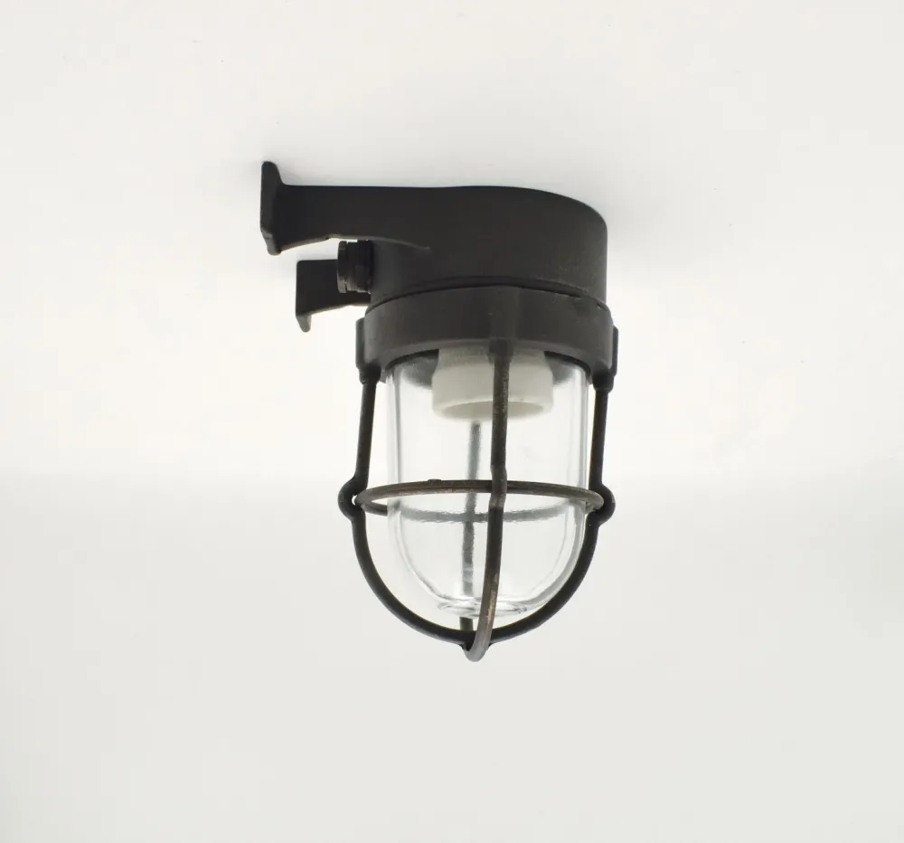 Sale Andromeda Schiffslampe Wand Glas Messing E27 IP64 Schwarz antik