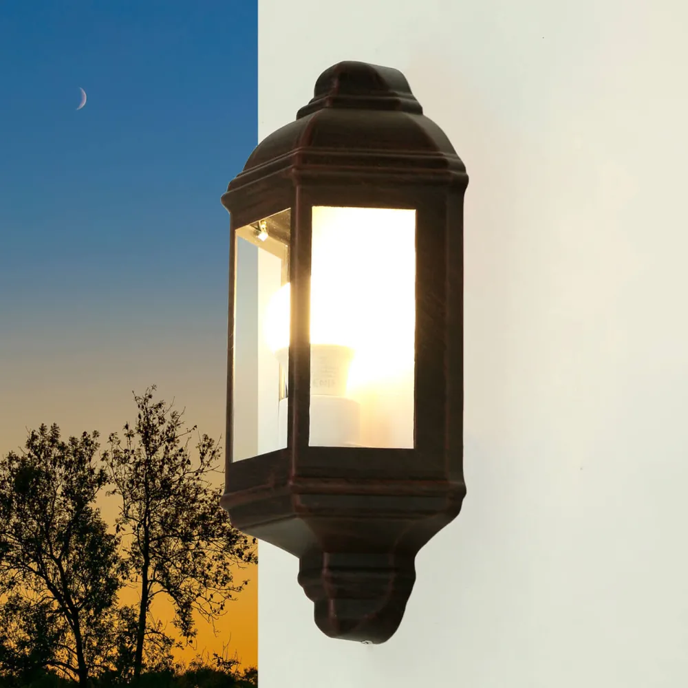 Easylight Schiffslampe Wandleuchte Außen Schwarz Braun LIVORNO* Rustikale Lampen|Maritime Lampen