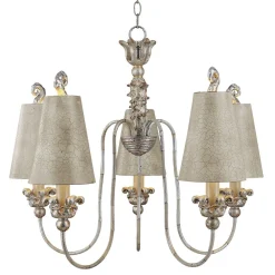 Elstead Schirm Kronleuchter in Silber Gold Ø83cm Esszimmer* Hängelampen|Moderne Lampen