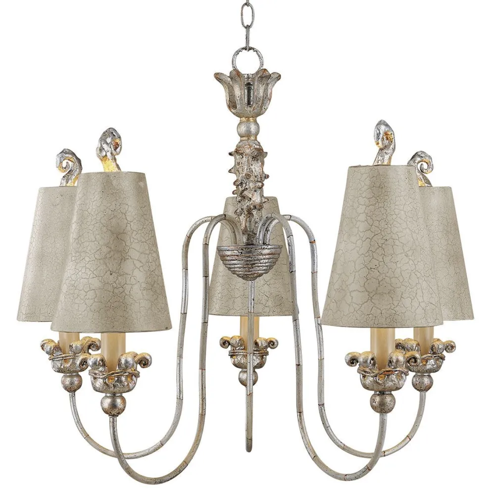 Elstead Schirm Kronleuchter in Silber Gold Ø83cm Esszimmer* Hängelampen|Moderne Lampen