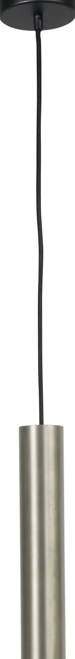 Masterlight Schmale Hängelampe Metall Zylinder Ø5,4cm Nickel Schwarz* Wohnzimmerlampen|Esszimmer Lampen