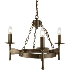 New Elstead Schmiedeeisen Kronleuchter Ø60cm mittelalterlich