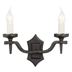 Elstead Schmiedeeisen Wandleuchter CAMELOT 5 Schwarz Lampe* Wandleuchten|Rustikale Lampen