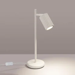 Sollux Schreibtischlampe GU10 43 cm hoch in Creme Modern Aluminium* Bürolampen|Schlafzimmer Lampen
