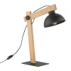 TK Lighting Schreibtischlampe Holz Metall 52 cm verstellbar Junges Wohnen* Tischlampen|Schlafzimmer Lampen