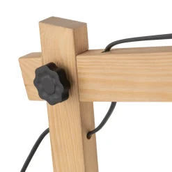TK Lighting Schreibtischlampe Holz Metall 52 cm verstellbar Junges Wohnen* Tischlampen|Schlafzimmer Lampen