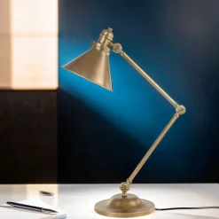 Outlet Elstead Schreibtischlampe ISMENE Messing H:66cm Leuchte