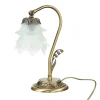 Giovanni Battista Schreibtischlampe Messing Glas Floral schwenkbar* Tischlampen|Lampen Aus Aller Welt