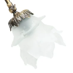 Giovanni Battista Schreibtischlampe Messing Glas Floral schwenkbar* Tischlampen|Lampen Aus Aller Welt