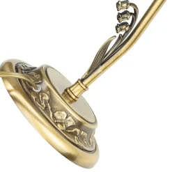 Giovanni Battista Schreibtischlampe Messing Glas Floral schwenkbar* Tischlampen|Lampen Aus Aller Welt